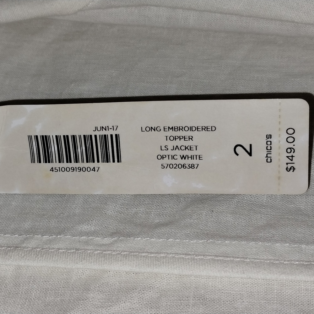 Chico's ² Duster NWT - Picture 3 of 7